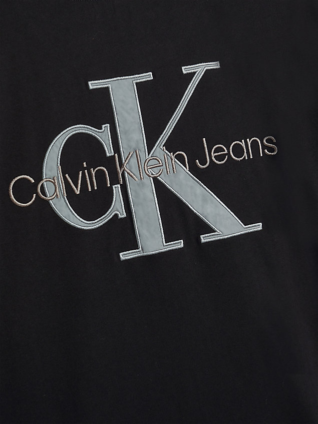 t-shirt con logo posteriore taglio relaxed black da uomo calvin klein jeans