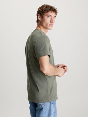 CALVIN KLEIN JEANS - Men's T-shirt with monogram patch - black -  J30J325268BEH