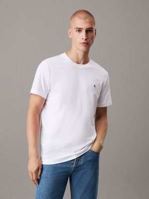 T-shirt ajusté manches longues côtelé blanc homme