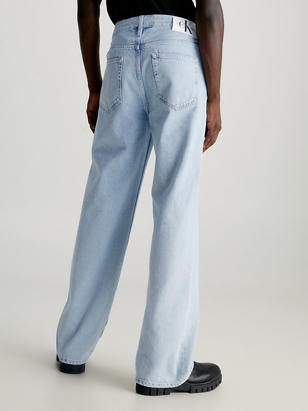 denim medium jeansy z szerokimi nogawkami dla mężczyźni - calvin klein jeans