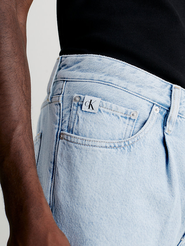 denim jeansy z szerokimi nogawkami dla mężczyźni - calvin klein jeans