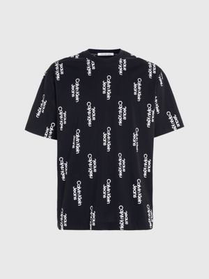 Calvin klein jeans Logo Aop Short Sleeve T-Shirt Black