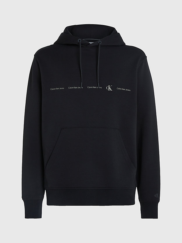 ck black repeat logo hoodie for men calvin klein jeans
