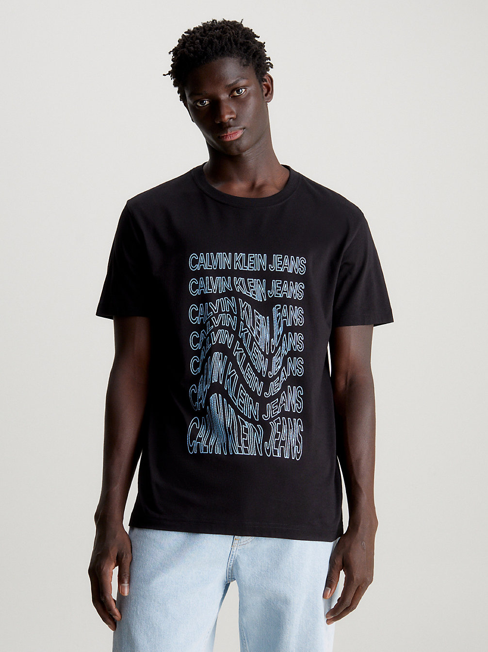 CK BLACK T-Shirt Con Logo undefined Uomini Calvin Klein