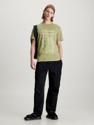 dark juniper logo t-shirt for men calvin klein jeans