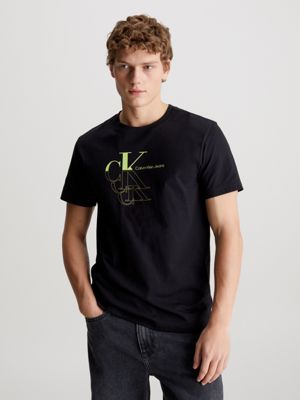 Calvin Klein Jeans Men's Two Tone Monogram Sweatshirt, Black, XXL
