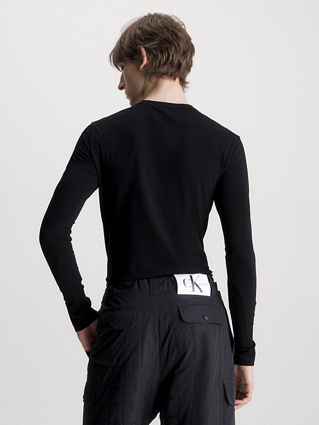 CK BLACK Super Slim Long Sleeve T-shirt for men CALVIN KLEIN JEANS