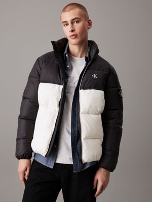 Calvin klein men's colorblocked puffer coat hotsell