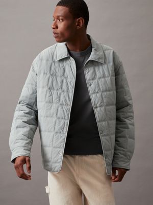 Mens grey padded jacket best sale