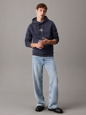 ebony monogramm-hoodie für herren - calvin klein jeans