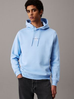 blue monogram hoodie for men calvin klein jeans