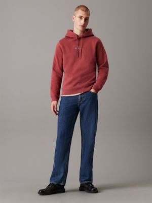 apple butter fleece monogram hoodie for men calvin klein jeans