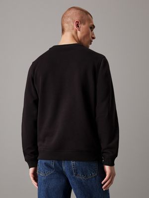 black monogram sweatshirt for men calvin klein jeans