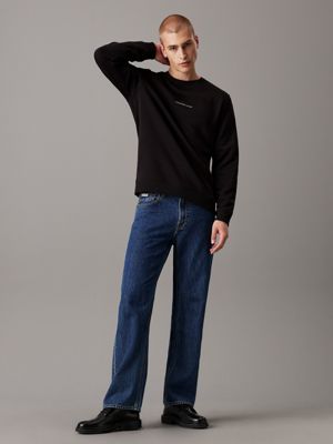 black monogram sweatshirt for men calvin klein jeans