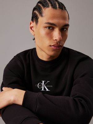 ck black monogram sweatshirt for men calvin klein jeans