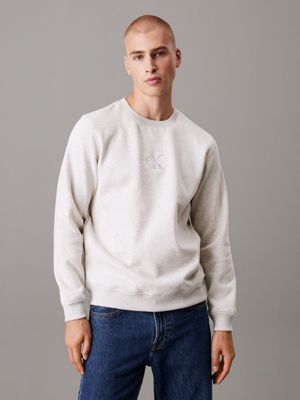 Calvin klein grey sweatshirt mens on sale