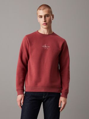 purple monogram sweatshirt for men calvin klein jeans