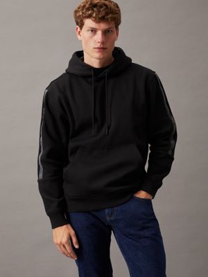 Black calvin klein hoodie mens best sale