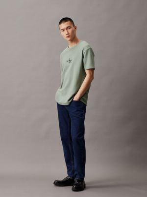 Lässiges Monogramm-T-Shirt mit Waffelstruktur Calvin Klein 
