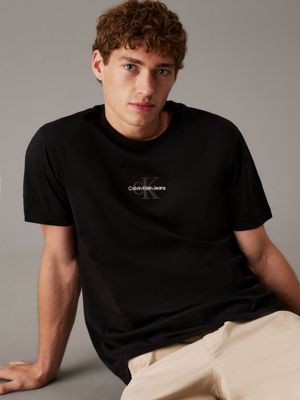 ck black monogram t-shirt for men calvin klein jeans