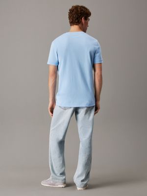blue monogram t-shirt for men calvin klein jeans