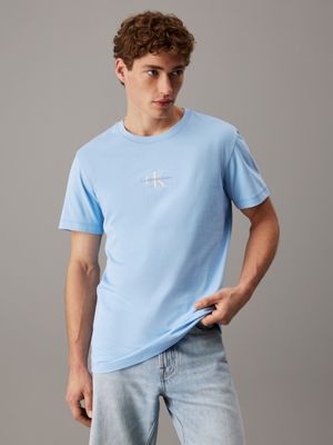 blue monogram t-shirt for men calvin klein jeans