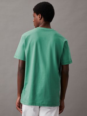 bahama green monogram t-shirt for men calvin klein jeans