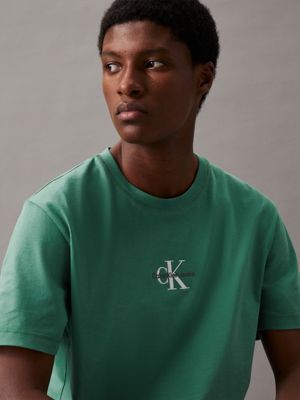 bahama green monogram t-shirt for men calvin klein jeans