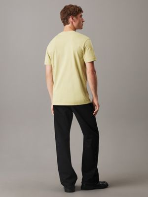 leek green monogram t-shirt for men calvin klein jeans