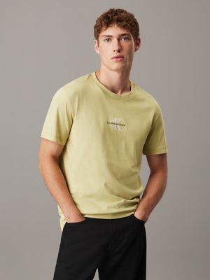 green monogram t-shirt for men calvin klein jeans