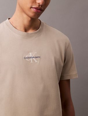 aluminum monogram t-shirt for men calvin klein jeans