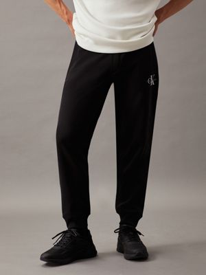 black fleece monogram joggers for men calvin klein jeans