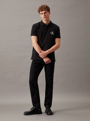 ck black monogram polo shirt for men calvin klein jeans