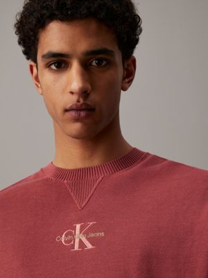 apple butter cotton knit monogram jumper for men calvin klein jeans