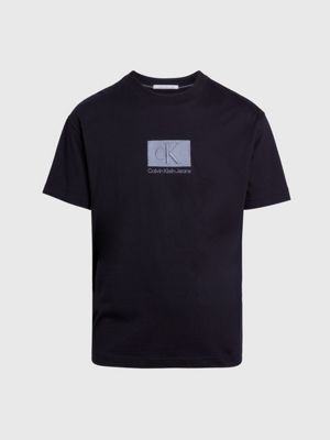 ck black relaxed badge t-shirt for men calvin klein jeans