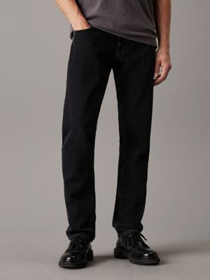 Calvin klein black straight leg jeans online