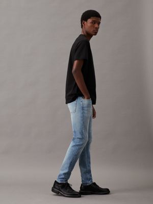 denim light slim tapered jeans for men calvin klein jeans