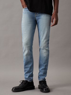 denim slim tapered jeans for men calvin klein jeans