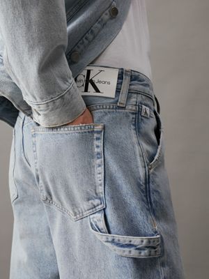 denim light 90's straight carpenter jeans for men calvin klein jeans