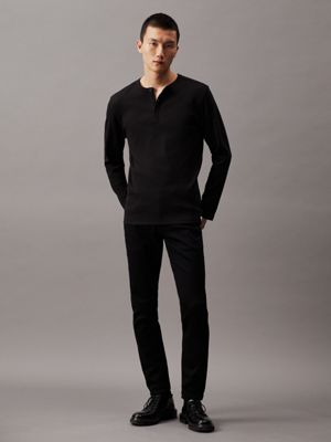 Ribbed Long Sleeve Henley T-shirt Calvin Klein®