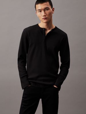 Calvin klein henley t shirt new arrivals