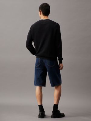 denim dark 90's loose denim shorts for men calvin klein jeans