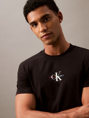 ck black slim monogram t-shirt - pride for men calvin klein jeans