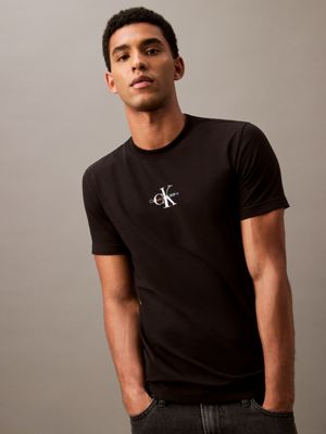 black slim monogram t-shirt - pride for men calvin klein jeans