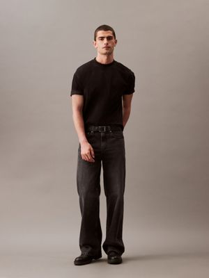 ck black oversized monogram t-shirt - pride for men calvin klein jeans