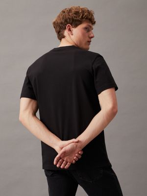 ck black tonal monogram t-shirt for men calvin klein jeans