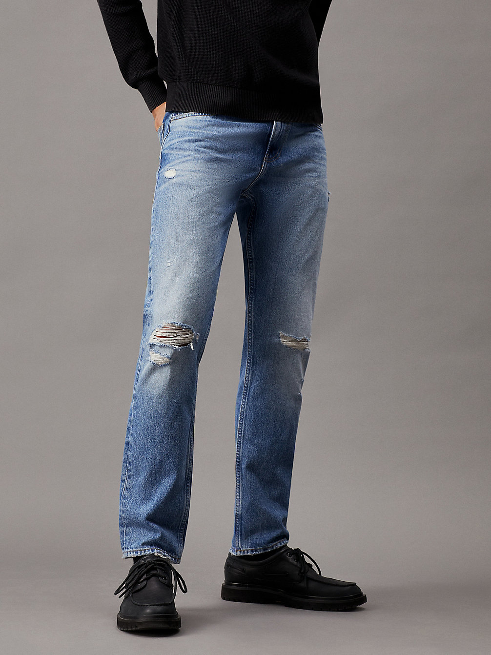 DENIM MEDIUM Authentic Straight Jeans undefined Uomini Calvin Klein