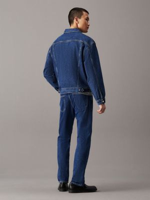 jean straight standard denim dark pour hommes calvin klein jeans