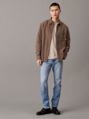 slim tapered jeans denim light pour hommes calvin klein jeans
