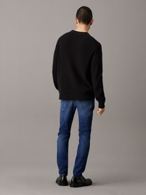 slim tapered jeans denim dark pour hommes calvin klein jeans